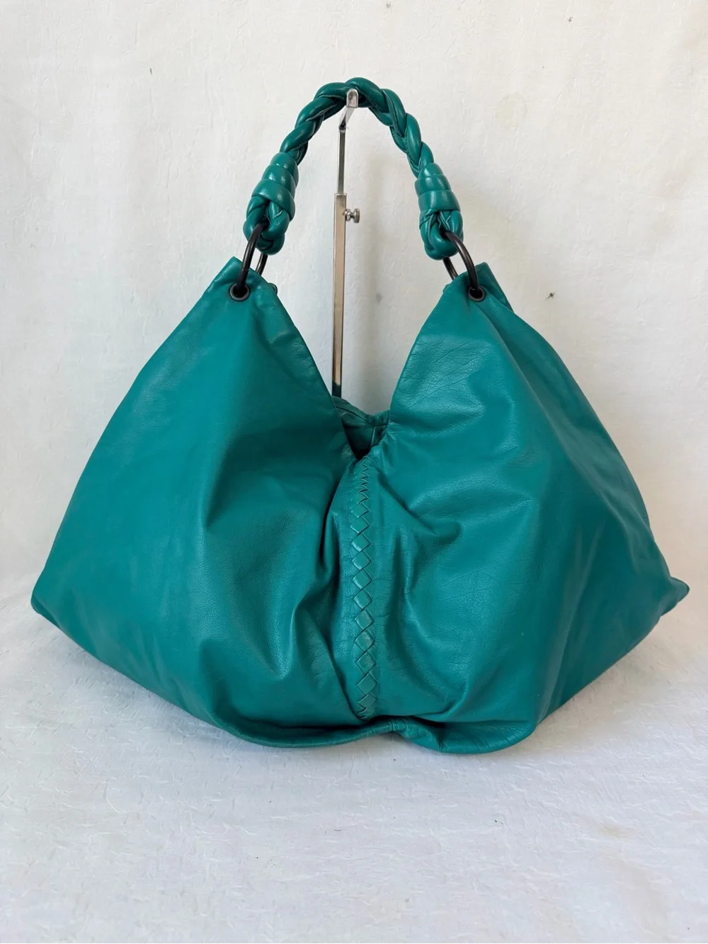 Bottega Veneta Aquilone Fortune Cookie Intrecciato Leather Hobo Bag